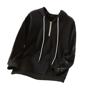 2025 personalizado 100% algodón pulóver Casual transpirable Drop-shoulder Hoodies Premium elegante sudaderas con capucha para mujer - Product Image 5