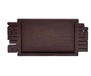 Wholesaler High quality best selling wooden Ahlan w Sahlan Tray for Ramadan holiday pray tray ODM customized brown finished