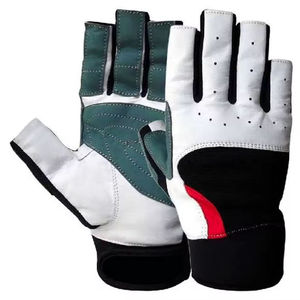 Dernière vente en gros vente chaude hommes femmes doigt moins gants respirant voile gants prix de gros pas cher OEM personnalisation - Product Image 2