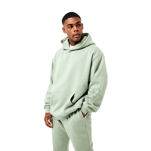 Sweat à capuche personnalisé pour hommes, poids lourd, vierge, 100% coton, coupe boxy surdimensionnée, sweat à capuche court de haute qualité pour hommes - Product Image 1