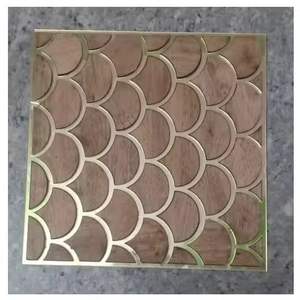 Posavasos de madera de mármol de empalme con logotipo personalizado para bebidas, tazas, bebidas, juego de posavasos de madera cuadrados redondos - Product Image 5