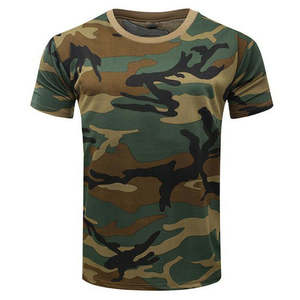 T-shirts Kivotech style camouflage 100% coton sur mesure à manches courtes, élégants, tendance, style streetwear, coupe ample, décontractés, unis - Product Image 1