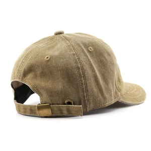 Chapeau de papa en coton lavé vintage personnalisé à 5 panneaux casquette de baseball non structurée avec sangle réglable tenue quotidienne décontractée douce - Product Image 4
