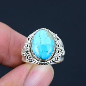 Handmade Silver <b>Boho</b> Style <b>Ring</b> Jewelry 925 Sterling Silver Turquoise Gemstone Trending <b>Ring</b> Jewelry For Women Gift For Her - Product Image 3