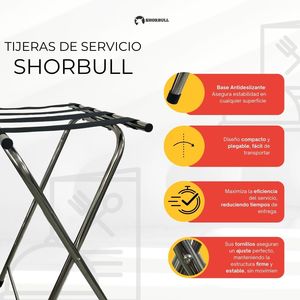 Tijeras Plegables Elegantes Shorbull para Servicio de Restaurante - Acabado Metálico Pulido de Grado Deluxe - Product Image 3