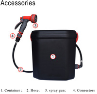 12v portable multifonctionnel kit de lavage extérieur de camping douche