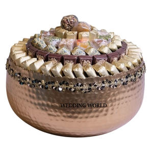 Bol à chocolat martelé en or, forme personnalisée, bol à bonbons design, bol à chocolat classique élégant et décoratif - Product Image 5