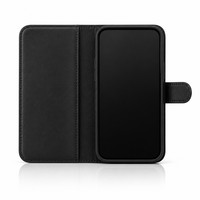 Dompet Kulit Folio dengan Slot Kartu untuk iPhone 15, Dompet Folio Praktis yang Dapat Menampung 3 Kartu Plus Uang Tunai dengan Penutup Magnetik