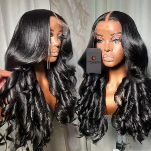 Raw Vietnamese Hair 3D Body Wave Wig Glueless 13*4 HD Lace Frontal Wig Double Drawn Brazilian Human Hair Wigs For Black Women