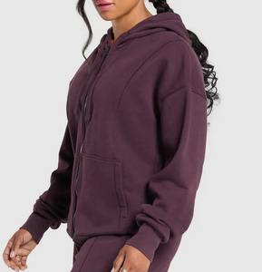Sudadera con Capucha para Mujer, Cuello Redondo, Cierre de Cremallera, Estampado Puff, Secado Rápido, Transpirable, Talla Grande, para Otoño e Invierno - Product Image 2