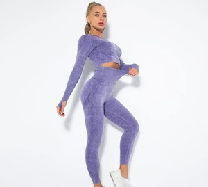 Conjunto Deportivo de Gimnasio para Yoga, 2 Piezas, Sólido, Transpirable, Sin Costuras, Ropa Deportiva de Alta Calidad para Mujer - Product Image 4