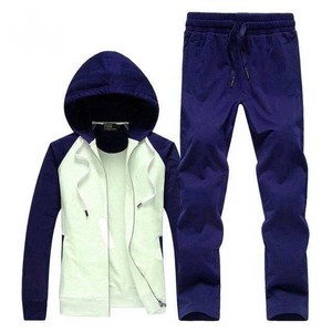 Survêtement unisexe personnalisé en coton épais 100 % avec cordon de serrage, bicolore et poches latérales sur le sweat à capuche - Product Image 1