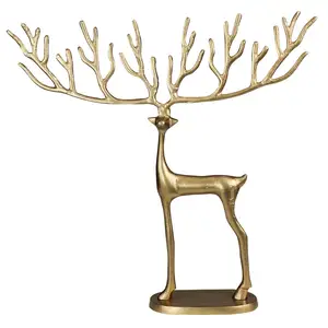 For Sale 2024 Metal Reindeer Decorative Accent In Gold Color For Home Decor And Christmas In Wholesale Prices