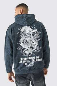 เสื้อฮู้ดมังกร2024มีฮู้ดสำหรับผู้ชายโอเวอร์ไซซ์ซักพิมพ์ลายกราฟิกมังกรผ้าฝ้าย100% ระบายอากาศได้ดีผลิตในปากีสถาน - Product Image 3