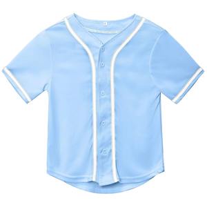 Wholesale Custom Embroidery Men Baseball Jerseys Blank <b>Button</b> Up Shirts OEM Breathable Team Sports Uniforms <b>Maker</b> Factory - Product Image 2