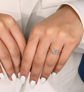 Anillo de Compromiso Solitario Ovalado con Diamante Cultivado en Laboratorio de 1.50CT, VVS2 F, Certificado IGI, Chapado en Rodio, Oro Amarillo, Venta al por Mayor para Mujer - Product Image 6