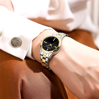 CURREN 9094 Damen Quarz-Armbanduhr Elegantes Schlichtes Zifferblatt Modische Armbanduhr für Tägliches Tragen Geschenk Damen Casual-Stil