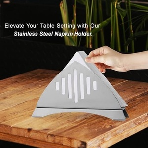 Porte-serviettes en acier inoxydable avec support de papier de soie de cuisine carré fendu pour table à manger pour restaurants et hôtels - Product Image 4