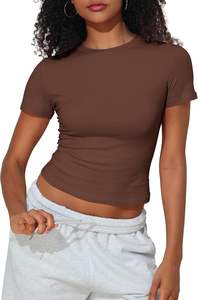T-shirt pour femmes grande taille Premium Plus, tricot lisse, toucher plume, coupe ajustée, respirant, écologique, confort quotidien estival, couche douce et fraîche - Product Image 4