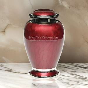 Urne funéraire américaine en émail rouge pour cendres, fabriquée à la main, personnalisable, capacité de 200 pouces cubes, prix de gros, prix bas, pot funéraire - Product Image 5
