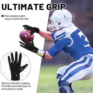 Gants de football de style dernier cri et de qualité supérieure au meilleur prix et avec la meilleure adhérence et antidérapants, gants de receveur de football américain - Product Image 3