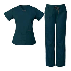 OEM 100% algodón hombres enfermera Scrubs último diseño Hospital uniformes al por mayor médico Scrubs con impresión personalizada - Product Image 1