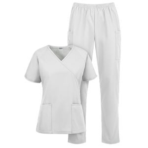 OEM/ODM Enfermería Scrubs Unisex V-Neck Tops, Personalizable Tamaños/Colores, Hospital Uniforme Proveedor - Product Image 2