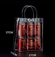 Sacs d'emballage étanches en PVC transparent sur mesure avec bouton-pression |   Sac de courses robuste pour supermarché, boissons, cadeaux, sac fourre-tout