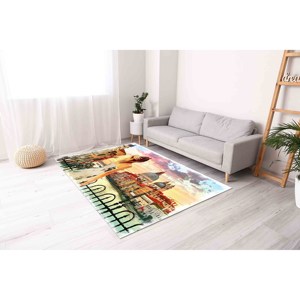 พรมพิมพ์ลายทิวทัศน์อิตาลี - ของตกแต่งบ้านและดีไซน์คลาสสิก พร้อมพรมขนนุ่ม - Product Image 2