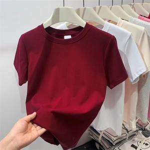 T-shirts à manches courtes 100% coton pour enfants de haute qualité été garçons et filles hauts chemises de classe en gros - Product Image 1