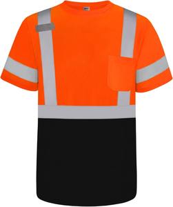 Camiseta Rosa Reflectante de Seguridad de Manga Corta para Mujer con Logotipo Personalizado, Ropa de Trabajo de Construcción - Product Image 4