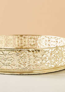 Plateau de service moderne et design en métal doré clair, base miroir, luxe doré, multifonctionnel, décoration d'intérieur, spécial Noël - Product Image 5