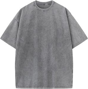 Camiseta cuadrada recortada de algodón 100% con estampado Dtg, hombros caídos, doble capa, 270 Gsm, camiseta de gran tamaño, camiseta de doble capa - Product Image 6