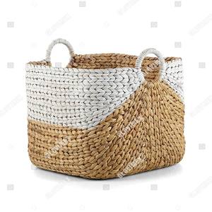 ตะกร้าซักผ้าน้ำผักตบชวาตกแต่งบ้าน - Product Image 2