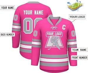 Nouveau design de maillot de hockey sur glace unisexe avec broderie et sublimation, 100% coton biologique, logo personnalisé, maillot de hockey sur glace - Product Image 3