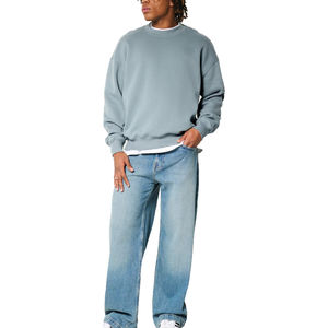 Men's Fleece <b>Crewneck</b> Sweatshirt Loose Fit Pullover Casual Long Sleeve Tops Custom OEM <b>Sweater</b> Knitted Knitwear Plus Size - Product Image 3