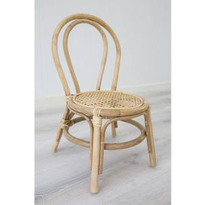<b>Pink</b> Painted Rattan Kid <b>Chair</b> for Party - Product Image 2