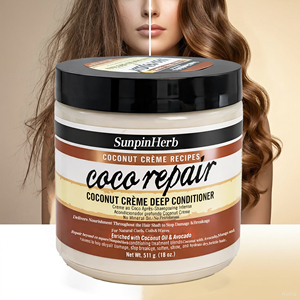 Après-shampoing réparateur profond à la noix de coco pour cheveux noirs, hydratant et réparateur pour cheveux bouclés, crépus et afro - Product Image 1