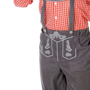 Lederhosen Tradicionales Bávaros Alemanes de Cintura Alta y Frente Plano, Tallas Grandes para Hombres, Mujeres y Niñas, Colección de Verano, Precio Bajo al por Mayor - Product Image 4
