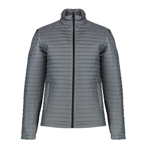 Veste d'hiver imperméable coupe-vent à capuche en toile avec fermeture éclair personnalisée pour homme, logo personnalisé OEM, col montant, style bulle, garde au chaud - Product Image 4