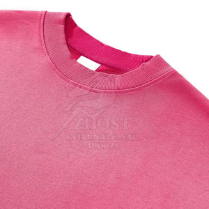Camiseta de Alta Calidad con Efecto Desgastado, Talla Grande, Algodón Grueso, Estilo Urbano, para Uso Diario, en Venta - Product Image 3