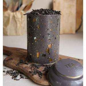 1.2L Métal Fer Blanc 105mm x 150mm Terrazzo Brun Embossé Dôme Couvercle Recyclable pour Bonbons Paquet Gâteau Artisanat Utiliser Logo Personnalisé - Product Image 3