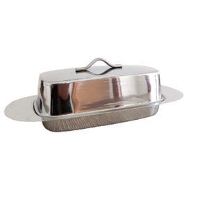 Plat à beurre en acier inoxydable, vente en gros, plateau de service à fromage durable et contemporain, vaisselle et assiettes de cuisine - Product Image 6