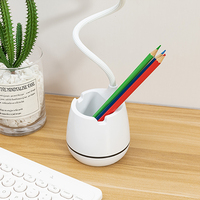 Lampe de bureau intelligente à LED E26 en aluminium moderne de haute qualité, alimentée par batterie, flexible, réglable, avec protection oculaire et interrupteur tactile, pour stylo et téléphone