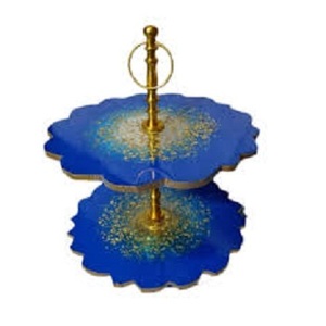 3-Tier Round Resin Cake Stand Serving Tray Multi-Color Coaster <b>Dessert</b> Plate Commercial Use Food Serving Plate <b>Tool</b> - Product Image 3