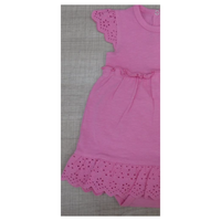 Robe salopette 100 % coton avec dentelle et ourlet à volants pour filles, délai de livraison d'échantillon de 7 jours, fabriquée au Bangladesh, en stock, OEM/ODM