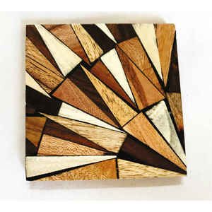 Classic Square Resin & Horn Bone Tea Coasters Wholesale <b>Coffee</b> Tea Cup Mats & <b>Pads</b> Home Kitchen Accessory - Product Image 4