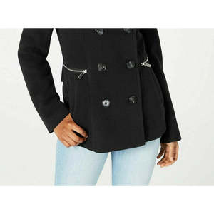 Maralyn & Me Cappotto Invernale da Donna Doppiopetto in Tessuto Nero Taglia XS, Traspirante, Reversibile, Tinto, Taglie Forti - Product Image 3