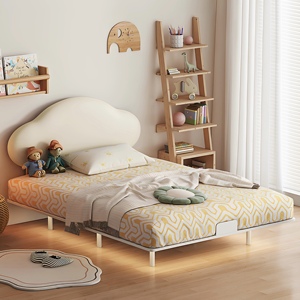 <span class=keywords><strong>Lit</strong></span> en acier au carbone ultra-fin réglable avec dossier en cuir et lumière à capteur, design moderne pour hôtel, chambre et appartement - Product Image 4