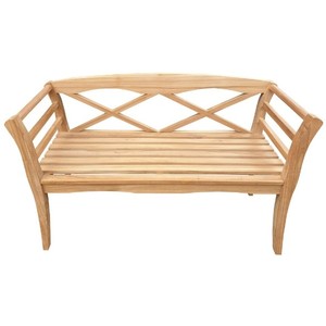 Banc moderne 150 cm en bois de teck Mobilier de jardin extérieur pour parcs par grossiste - Product Image 1